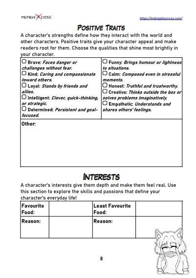 Pro Character Creation Worksheet Preview 8